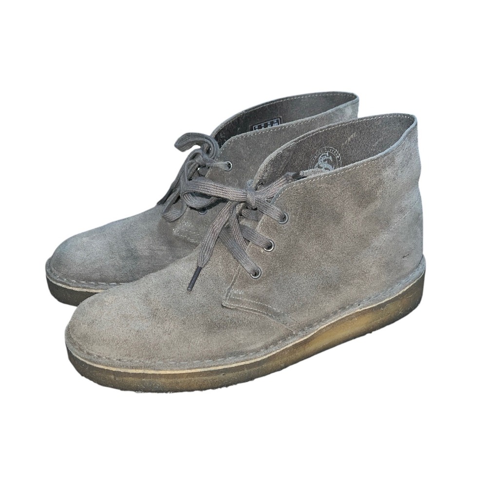 Clarks Originals Desert Boot Mens Size 9 Grey Suede Chukka Crepe Sole 11826